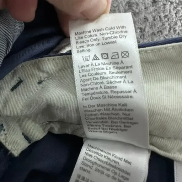 J. Crew Men's 30 x 34 Chinos Blue Straight Leg Embroidered Scuba Divers Vacation - Picture 9 of 12